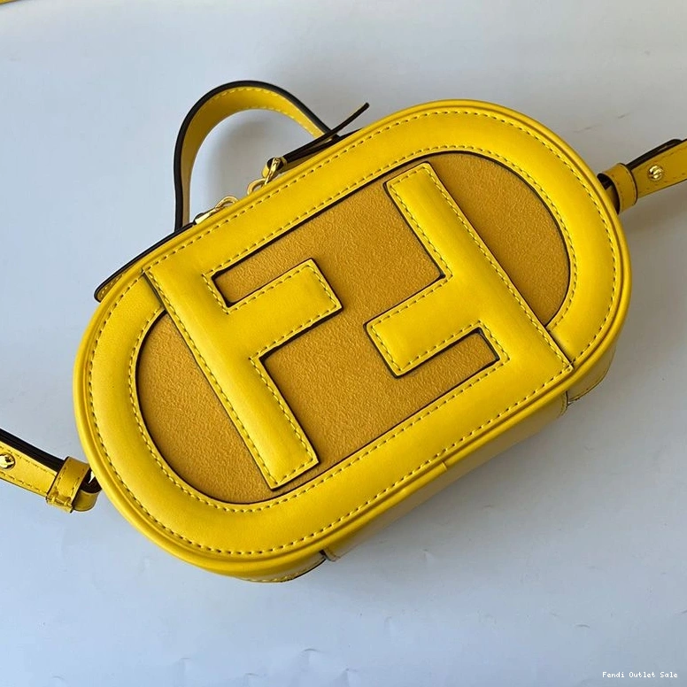 Affordable O'Lock In Yellow Leather Fendi Camera Mini Case Calf 0727